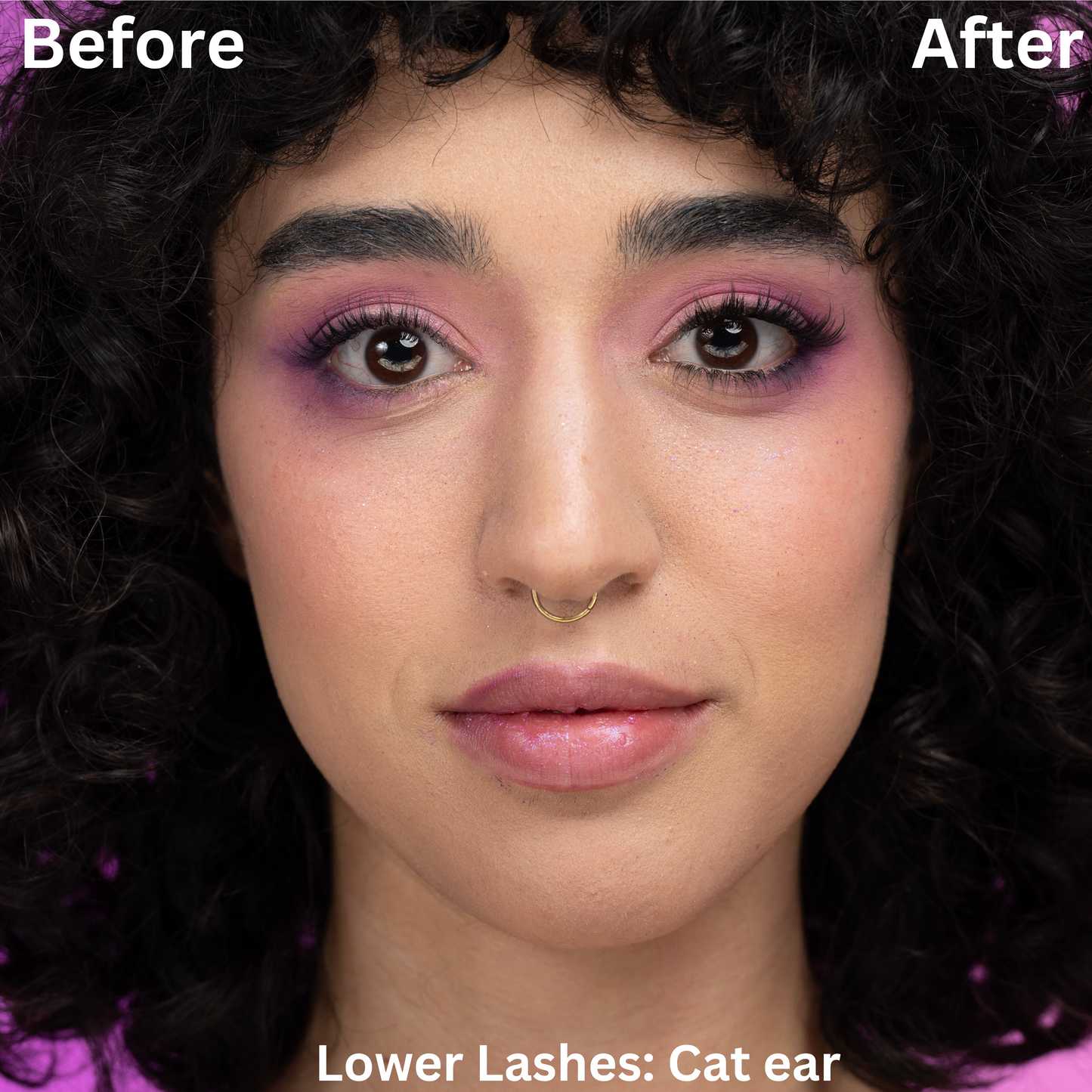 Press-On Lower  Lashes - Cat Ear Style